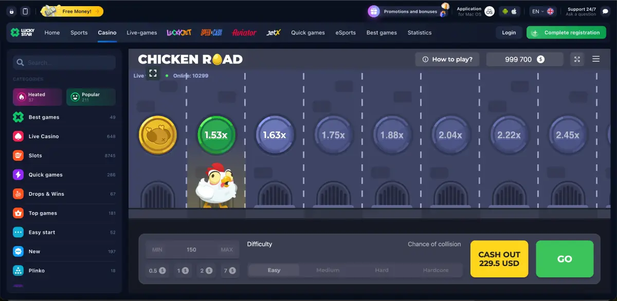 Chicken Road gambling game available in online casino with 98% RTP
