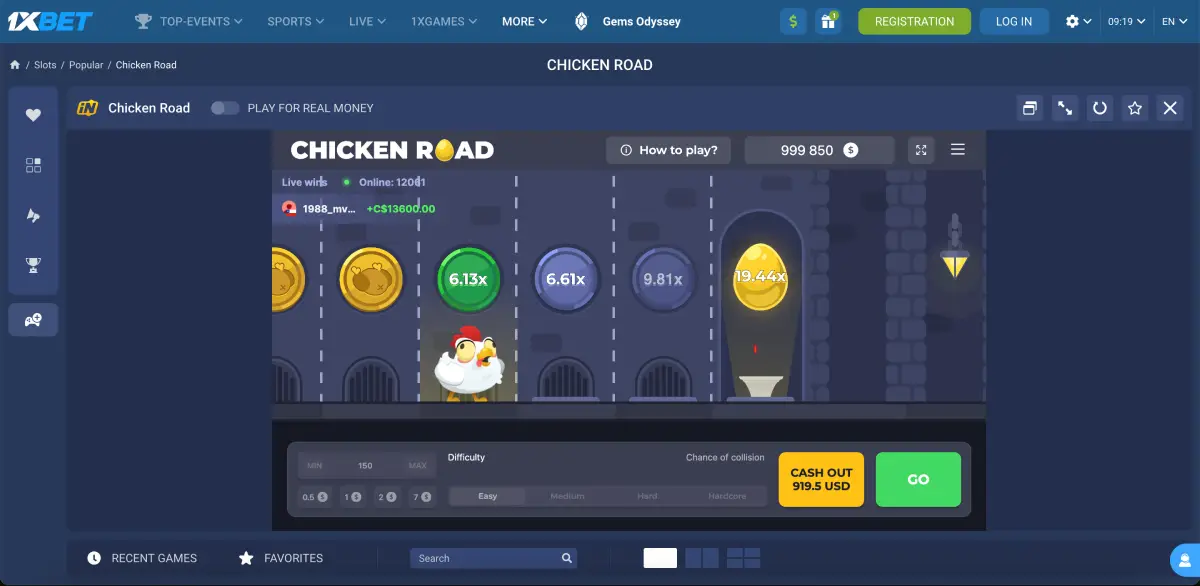 Smart cash out example in Chicken Road