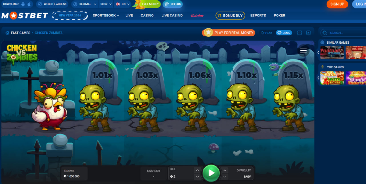 Top casinos where Chicken vs Zombies is available for online play