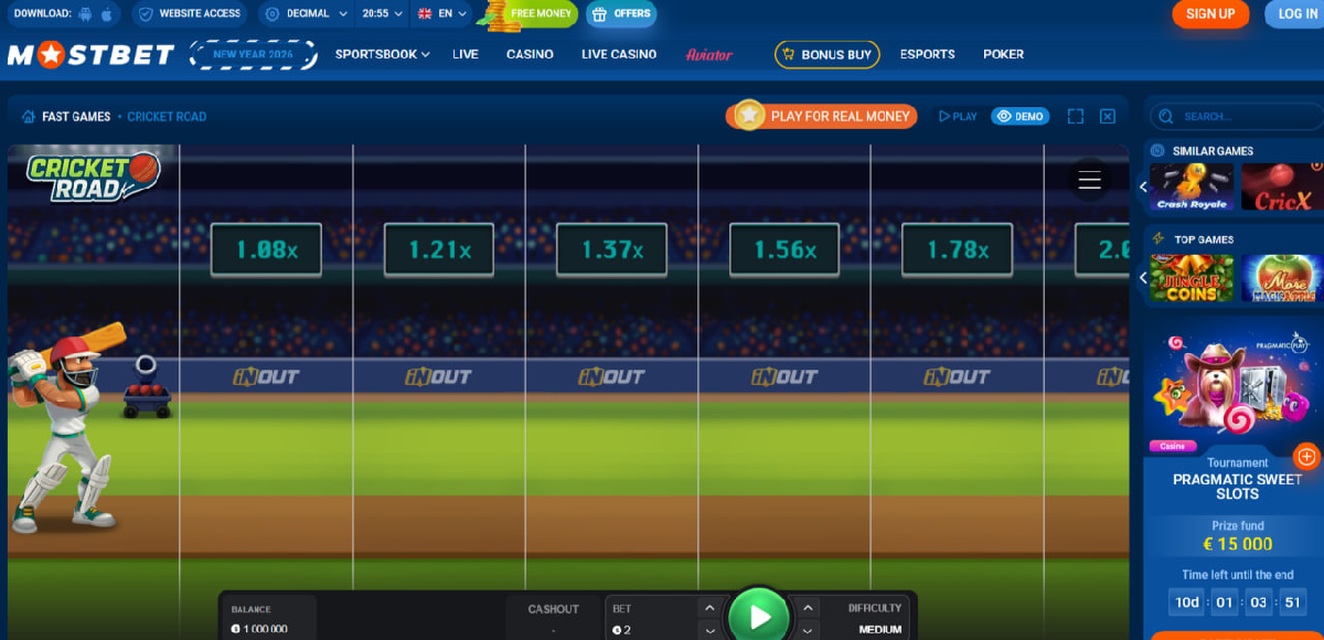 Cricket Road payout structure and multiplier ladder Cricket Road payout structure and multiplier ladder