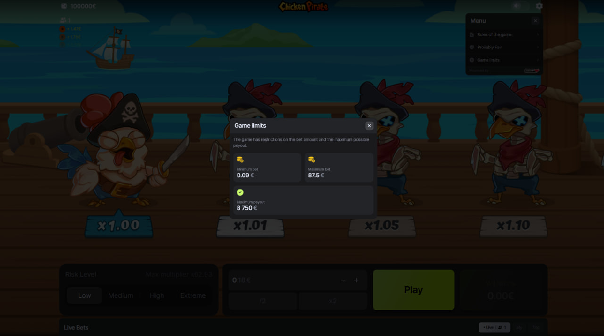 How to play Chicken Pirate crash game step by step How to play Chicken Pirate crash game step by step