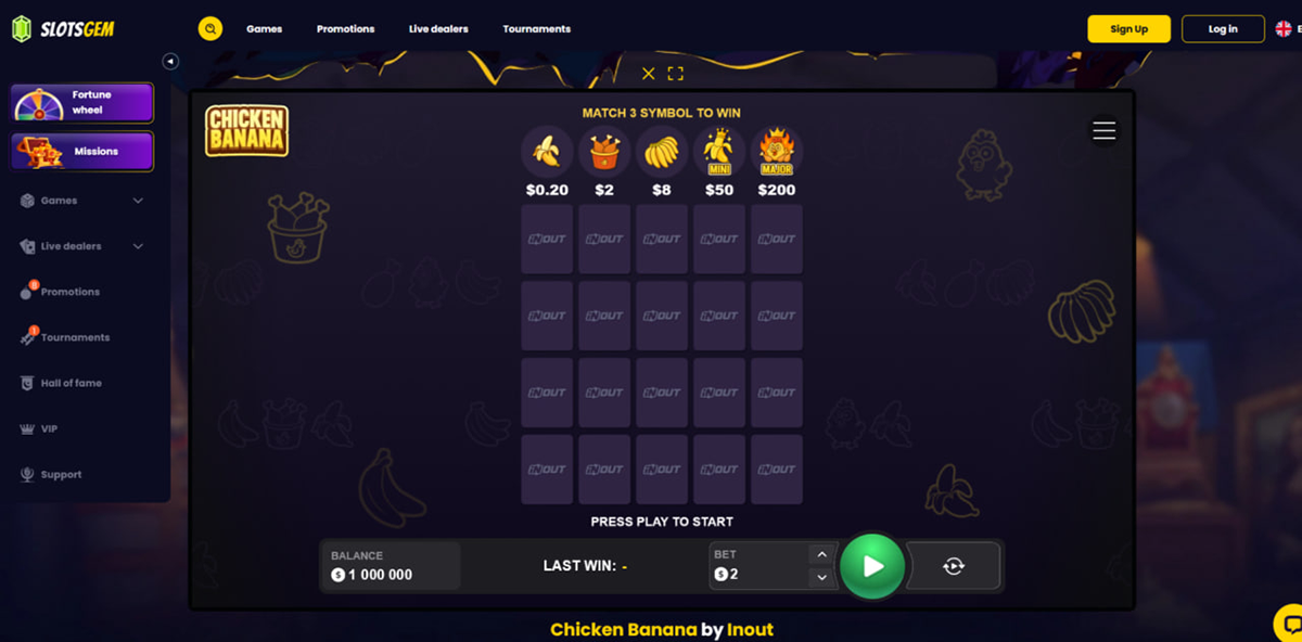 How to play the Chicken Banana game step by step