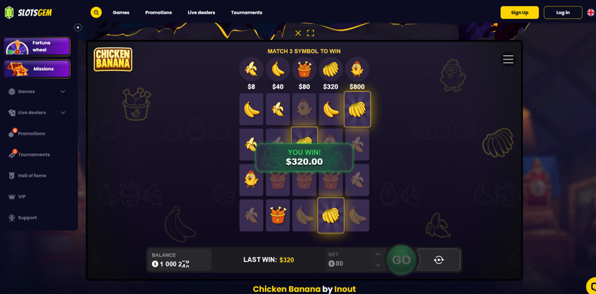 Where to play the Chicken Banana game online in casinos
